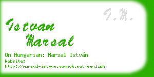 istvan marsal business card